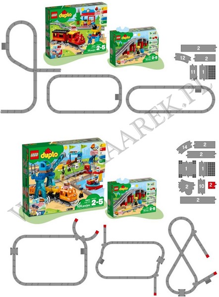 Klocki Lego 10872 Tory Kolejowe I Wiadukt Duplo